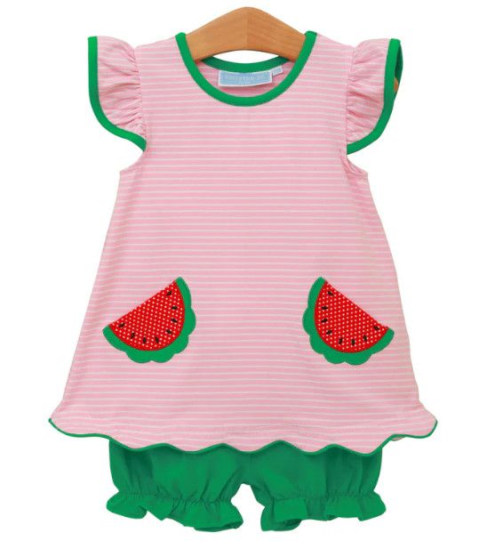 Trotter Street Kids- One in a Melon Bloomer Set