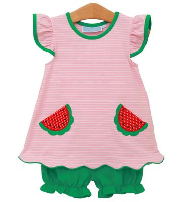 Trotter Street Kids- One in a Melon Bloomer Set