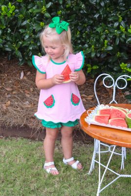 Trotter Street Kids- One in a Melon Bloomer Set
