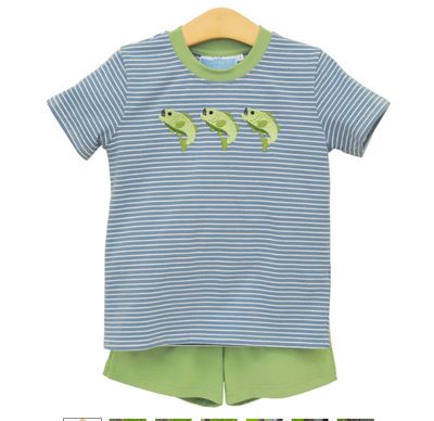 Trotter Street Kids- Hooked on Fishing Short Set