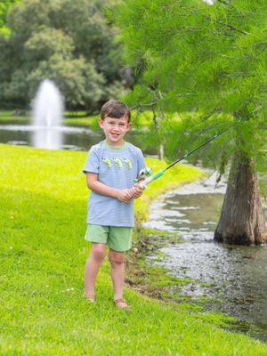Trotter Street Kids- Hooked on Fishing Short Set