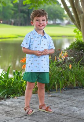 Trotter Street Kids- Ducks in a Row Polo Short Set