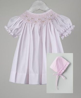 Baby Blessings- Geometric Iris Dress &amp; Bonnet Set