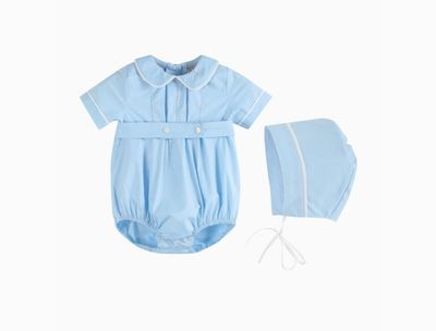 Lil Cactus- Collared Button Belt Creeper with Bonnet