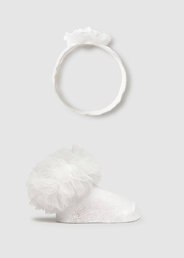 Mayoral- Newborn- Headband and Sock Set
