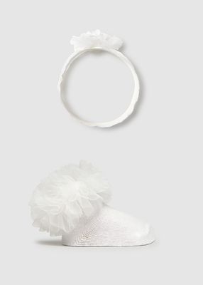 Mayoral- Newborn- Headband and Sock Set