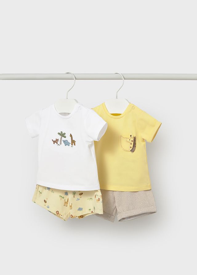 Mayoral- Newborn- 4 Piece Short Sets