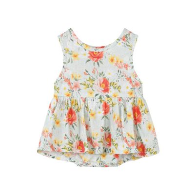 Vignette- Nellie Retro Roses Onesie Dress