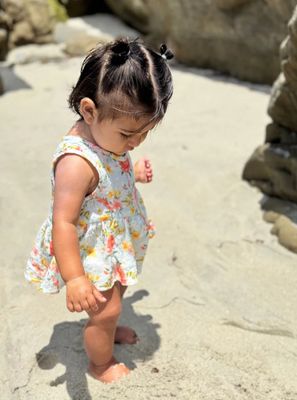 Vignette- Nellie Retro Roses Onesie Dress