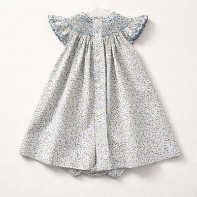 LULI &amp; Me- Miniflowers Feston Bishop Dress w/Bloomer