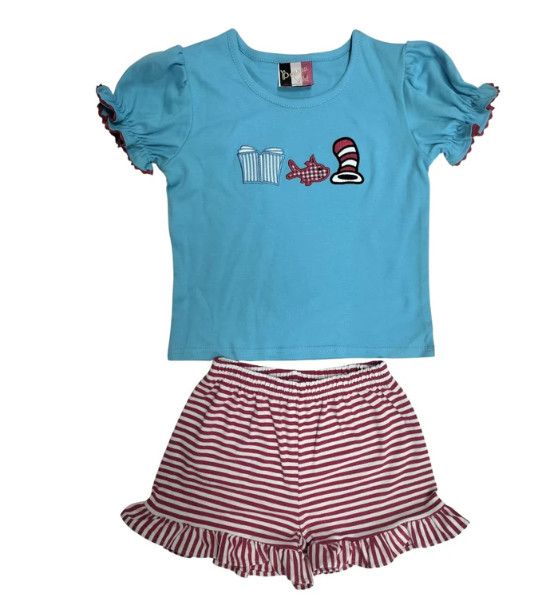 Banana Split- One Fish, Red Fish Short Set