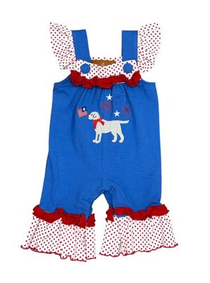 Millie Jay- Patriotic Pup Romper