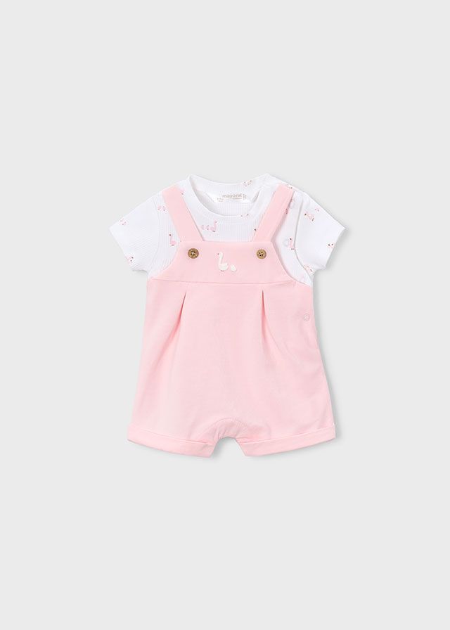 Mayoral- Newborn- Geese Dungaree Romper