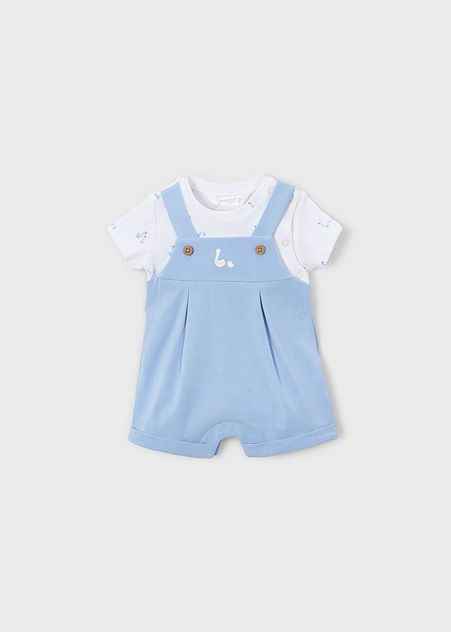 Mayoral- Newborn- Geese Dungaree Romper