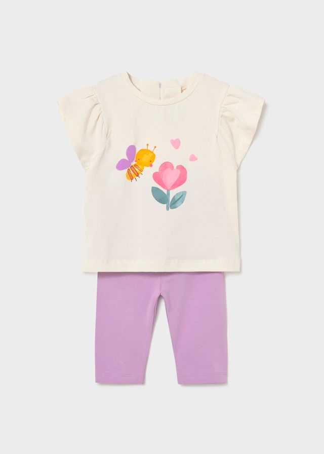 Mayoral- Baby- Printed T-Shirt and Leggings Set, Size: 12M (US 18M), Color: 93 Lilac, Style: 1751