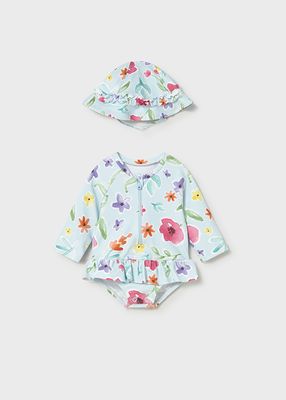 Mayoral- Newborn- 2 Piece Rashguard Swim Set with Sun Protection