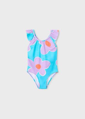 Mayoral- Mini- Ruffled Flower Print Swimsuit