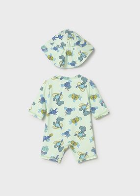Mayoral- Newborn- 2 Piece Rashguard Swim Set with Sun Protection