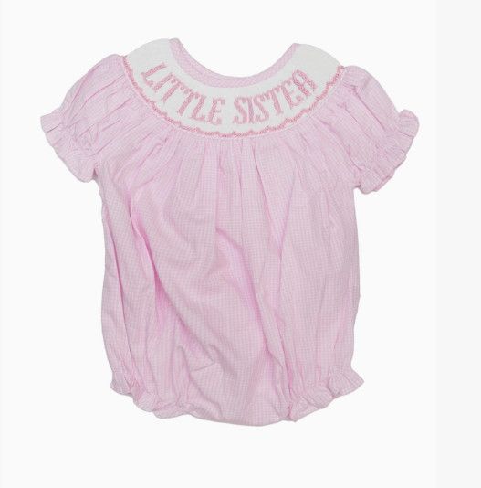 Ann Reeves Kids- Little Sister Smocked Gingham Bubble