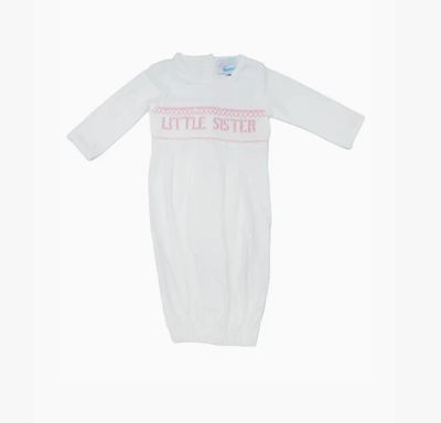 Ann Reeves Kids- Little Sister Smocked Gown &amp; Cap