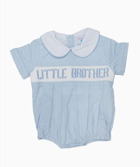 Ann Reeves Kids- Little Brother Smocked Gingham Bubble