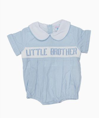 Ann Reeves Kids- Little Brother Smocked Gingham Bubble