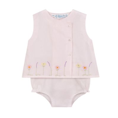 Feltman Brothers- Garden Diaper Set w/Scalloped Sun Hat