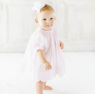 Feltman Brothers- Scalloped Bishop Smock Dress w/Panty