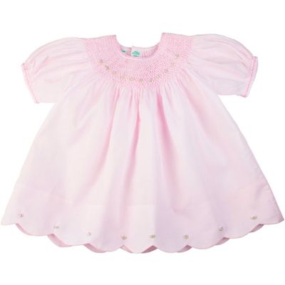 Feltman Brothers- Scalloped Bishop Smock Dress w/Panty