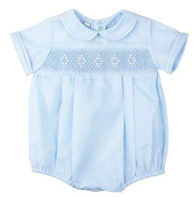 Feltman Brothers- Smocked Embroidered Diamond Creeper
