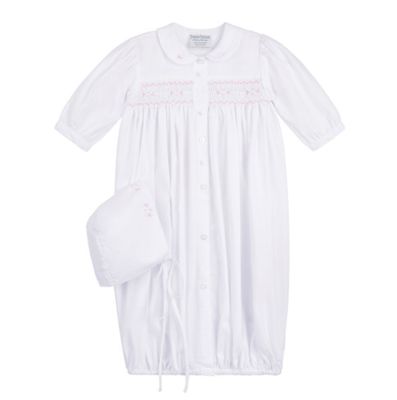 Friedknit Creations- Girls Smocked Bud Take Me Home Gown