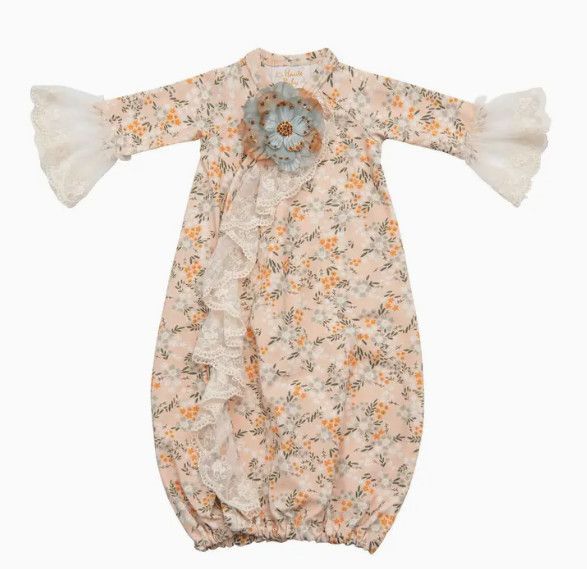 Haute Baby- Ava's Garden Gown w/Headband