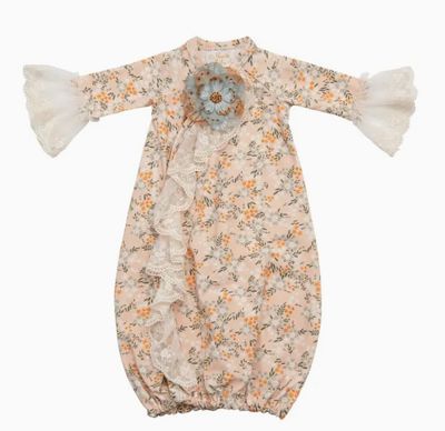 Haute Baby- Ava's Garden Gown w/Headband