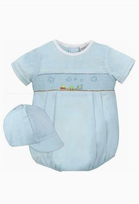 Carriage Boutique- Smocked Train Bubble w/Hat