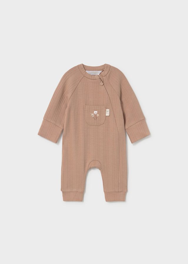 Mayoral- Newborn- Boy Ballon Embroidered Pocket Romper