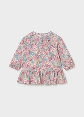 Mayoral- Baby- Printed Crinkle Cotton Dress