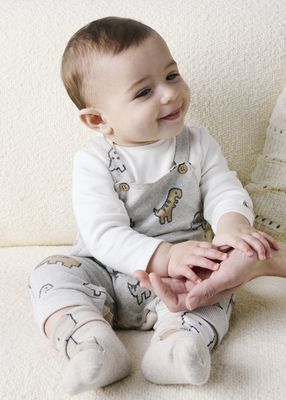 Mayoral- Newborn- Boy Dinosaur Overall Romper