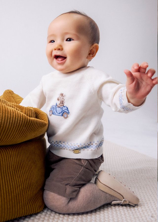 Mayoral- Newborn- Boy 3-Piece Sweater Short Set