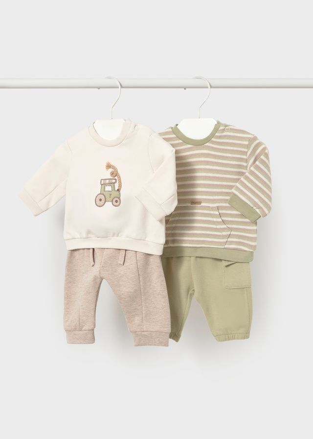 Mayoral- Newborn- Boy 4-Piece Jogger Set