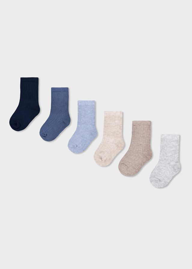 Mayoral- Newborn- Boy 6-Pack Knee Socks