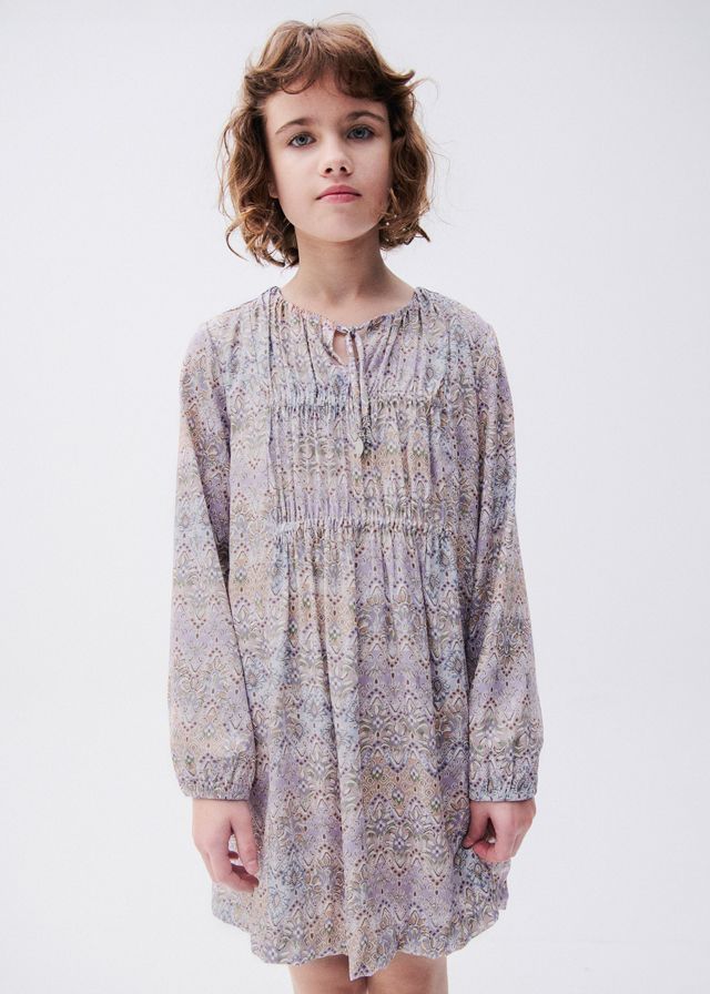 Mayoral- Junior- Printed Satin Dress