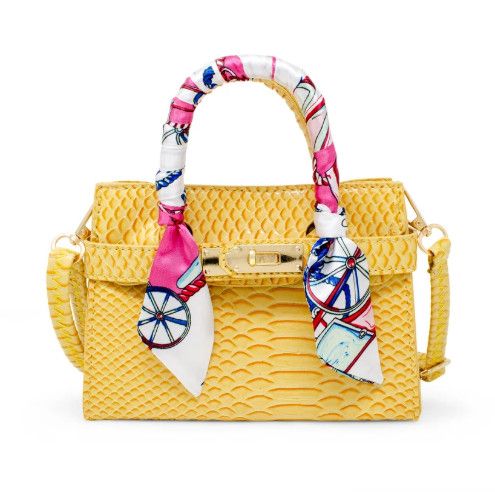 Tiny Treats- Crocodile Patent Scarf Handbag