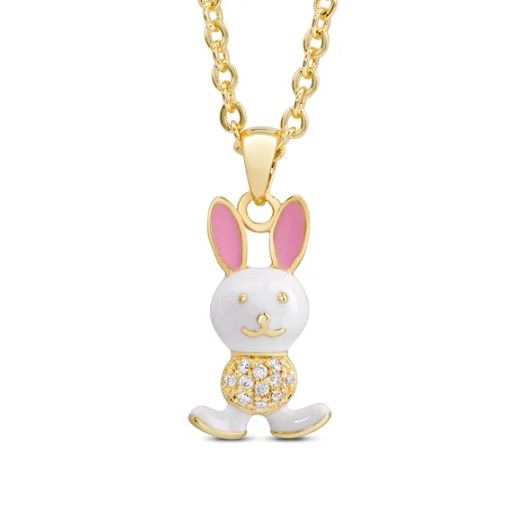 Lily Nily- Bunny Rabbit Necklace with CZ