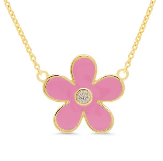 Lily Nily- Flower CZ Pendant Necklace