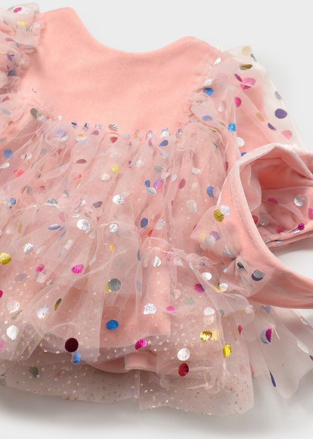 Mayoral- Newborn- Fantasy Dress with Headband, Size: 12M (US 18M), Color: 55 Nude, Style: 2828