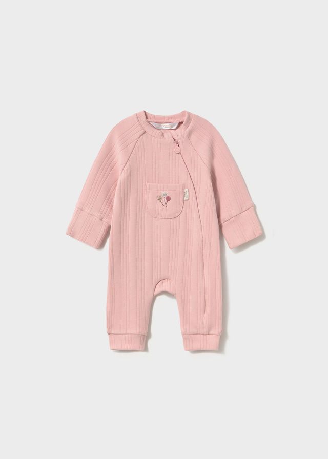 Mayoral- Newborn- Girl Ballon Embroidered Pocket Romper