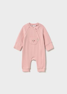Mayoral- Newborn- Girl Ballon Embroidered Pocket Romper
