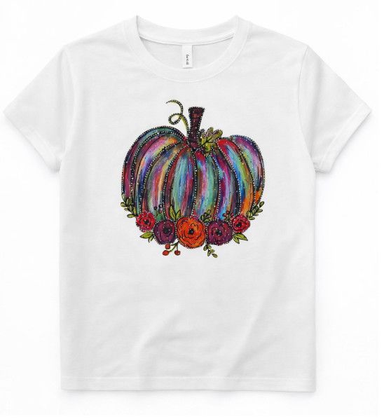 M.L. Kids- Bright Pumpkin Tee &amp; Pleated Skort Set
