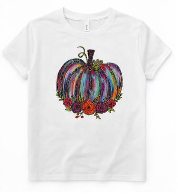M.L. Kids- Bright Pumpkin Tee &amp; Pleated Skort Set