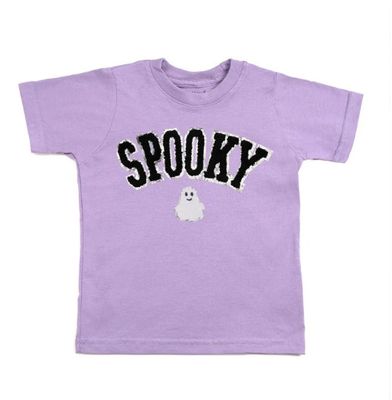 Sweet Wink- Spooky Ghost Patch &amp; Flock Bats Skirt Set